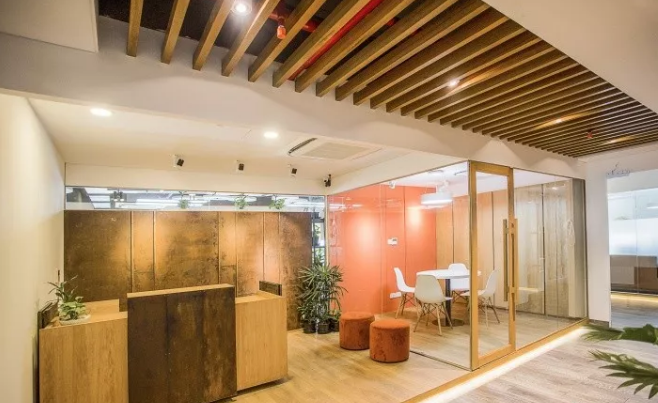 溫馨整潔的鄭州辦公室裝修效果圖-河南蟻?zhàn)逖b飾辦公室裝修案例項(xiàng)目